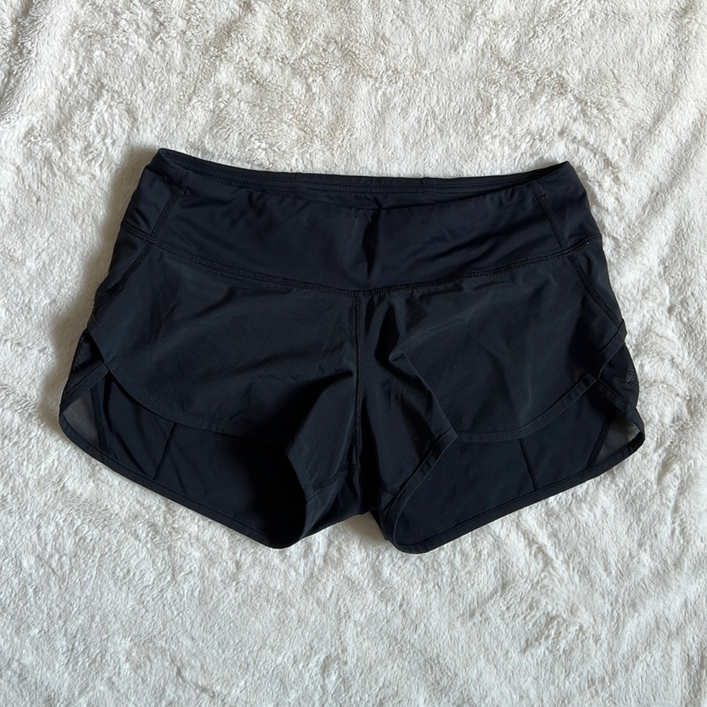 Lululemon black running shorts